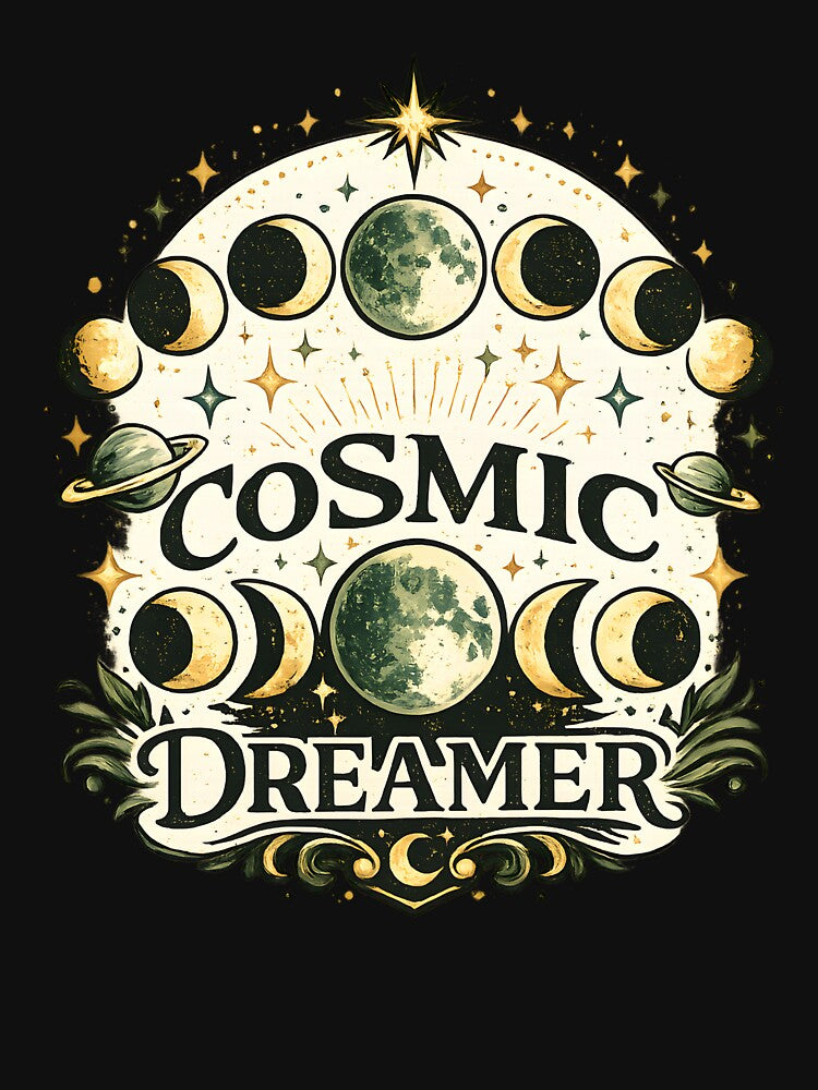 Cosmic Dreamer Vintage Moon Phases Celestial by Mr Lee