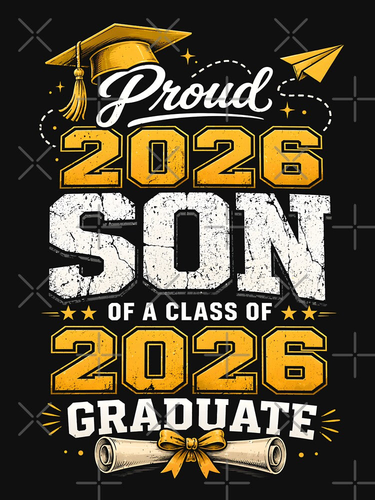 Proud 2026 Son Graduate – Class of 2026 Graduation Gift by THREE LITTLE BEANS
