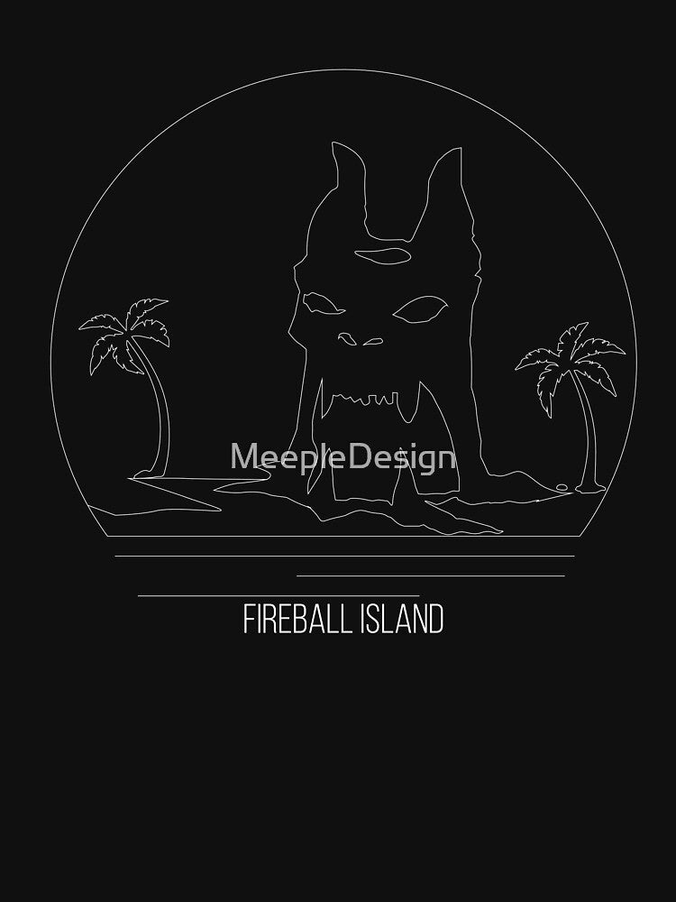 Fireball Island Minimalist Line Art - Board Game Inspired Graphic - Tabletop Gaming  - BGG by MeepleDesign