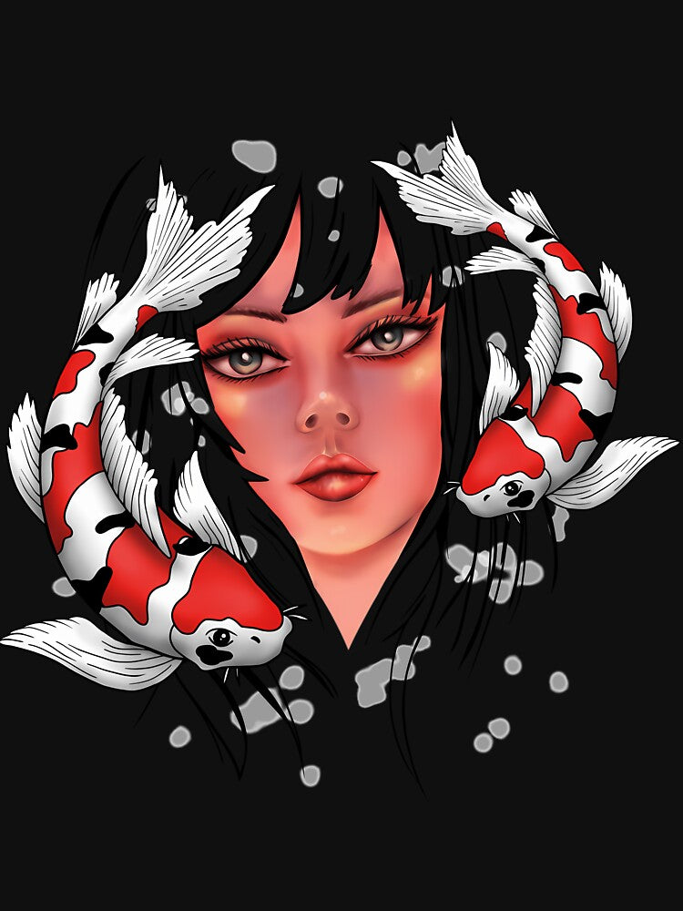 Girl With Koi by TatuErkko