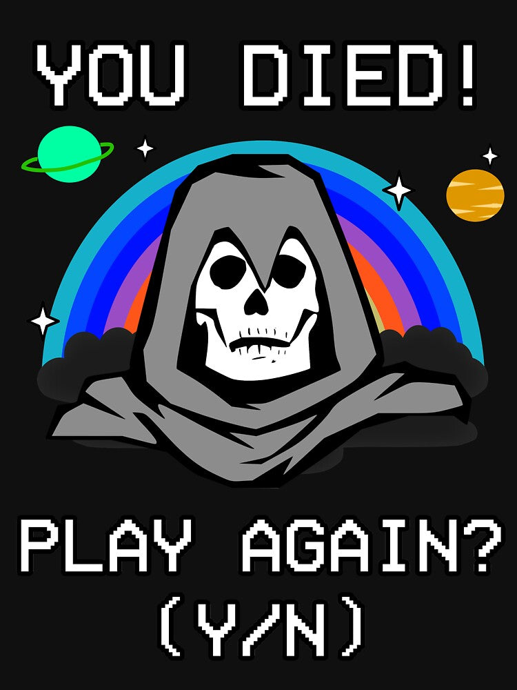You Died! Play Again Rainbow Gaming by Joepseudo