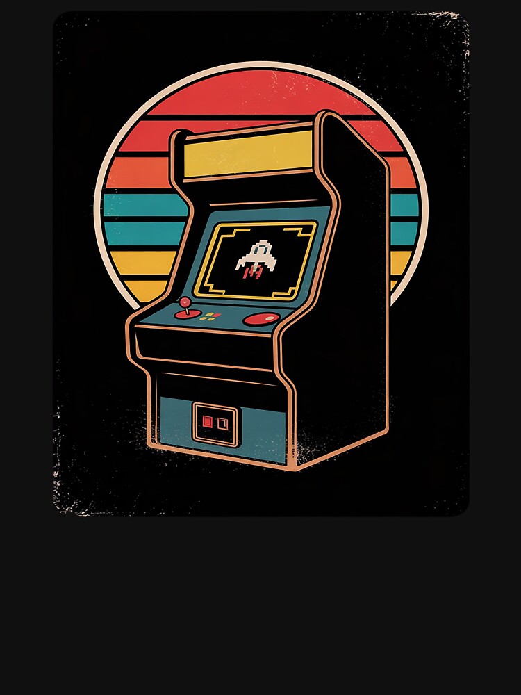 Cute Gamer 70s 80s Arcade Cabinets Fun by SyntaxClaw