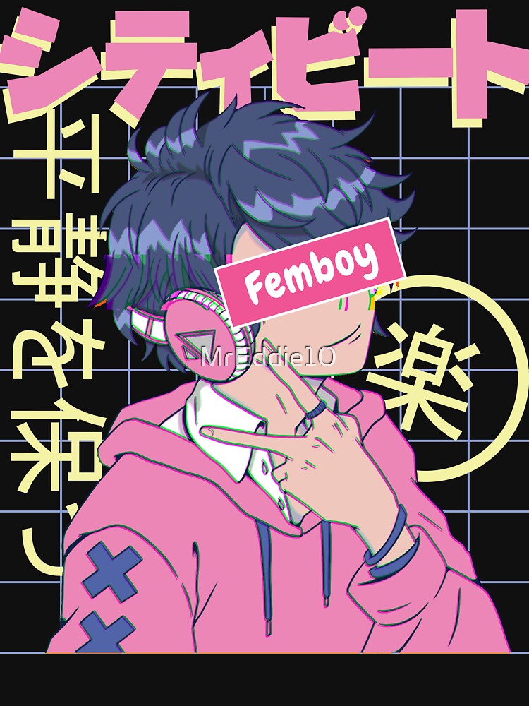 Glitch Femboy Japanese Otaku Aesthetic Pastel Anime by MrEddie10