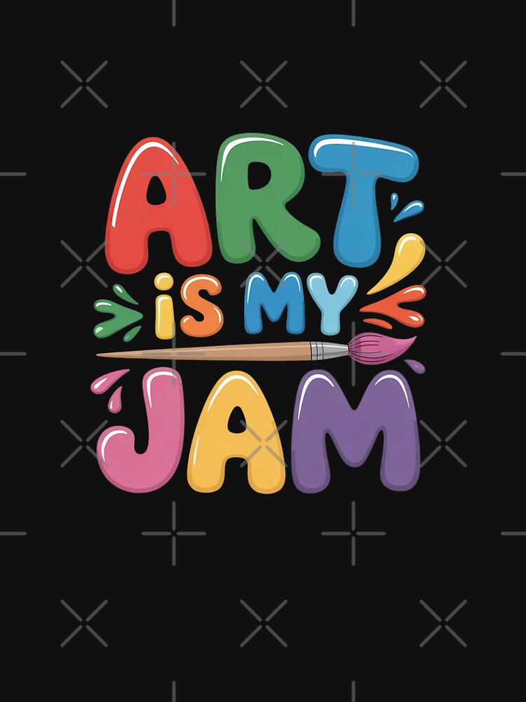 Art is My Jam Creative School Teacher Classroom Pun by velltoons
