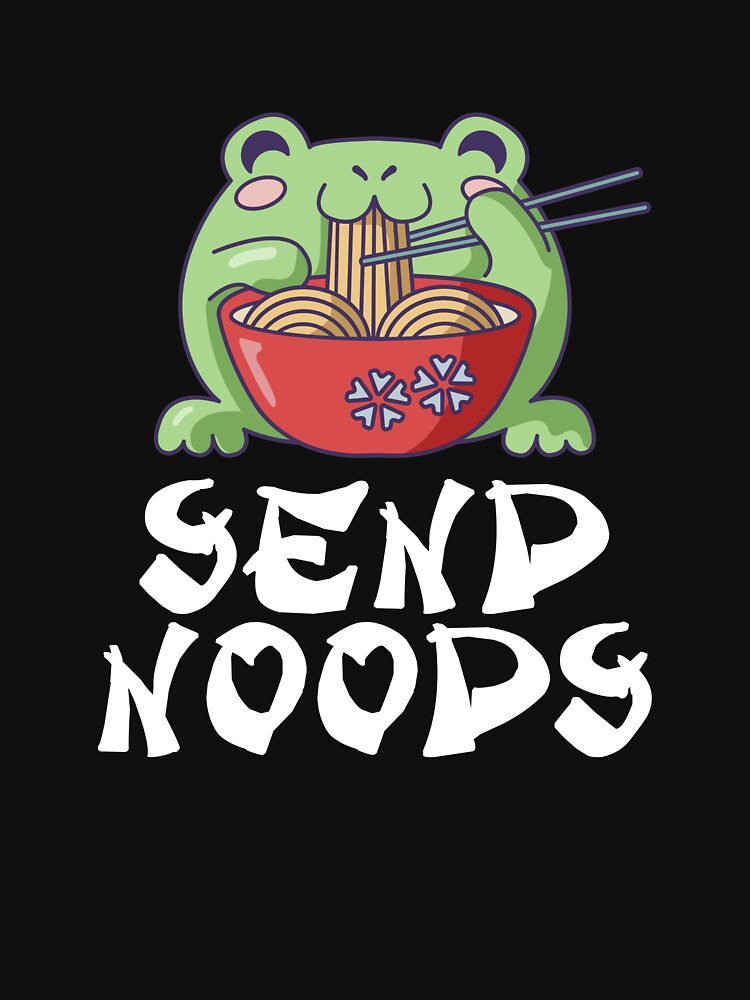 Send Noods Frog Eating Ramen Japanese Food Ramen Soba Gear by DynamicDesign