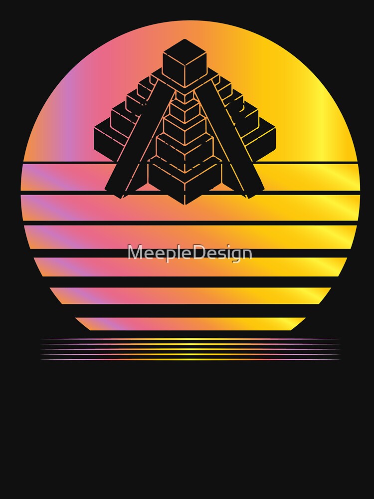 Teotihuacan Synthwave - Board Game Inspired Graphic - Tabletop Gaming  - BGG by MeepleDesign