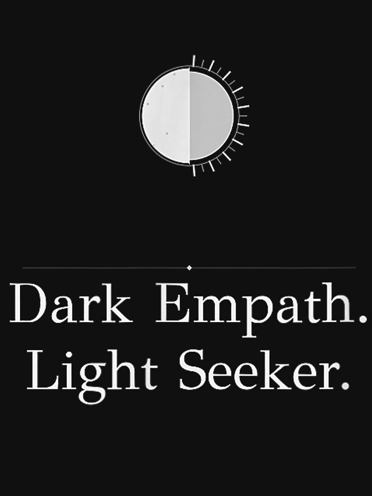 Dark Empath Light Seeker Moon Aesthetic Spiritual Minimalist Design by kiralynstration