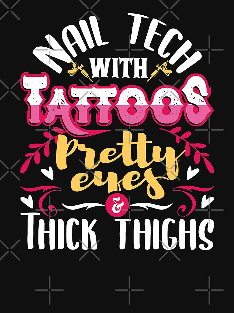 Nail Tech With Tattoos Pretty Eyes Think Things Nail Artist Manicurist Nail Salon by GardNewerd