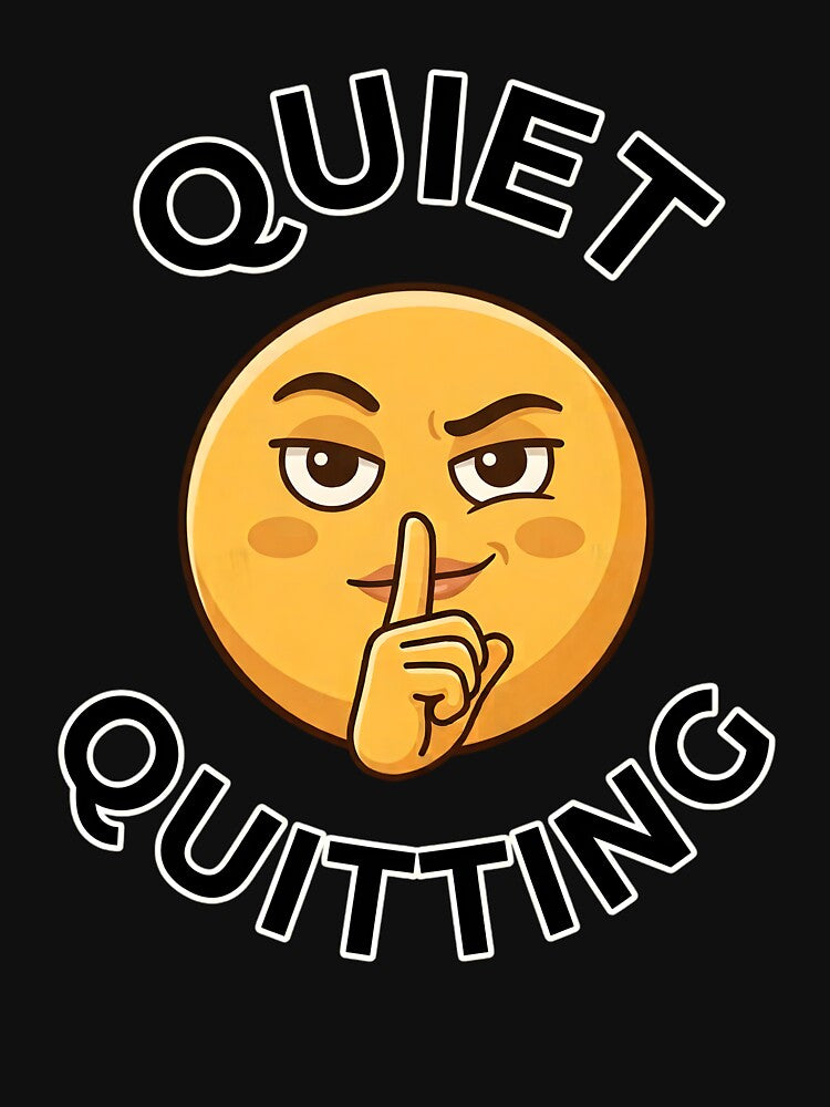 Quiet Quitting - Funny Work Meme Face Design by Wennity