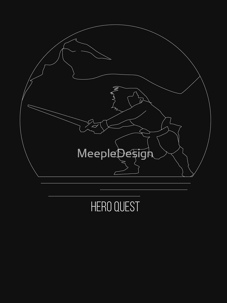 Heroquest Minimalist Line Art - Board Game Inspired Graphic - Tabletop Gaming  - BGG by MeepleDesign