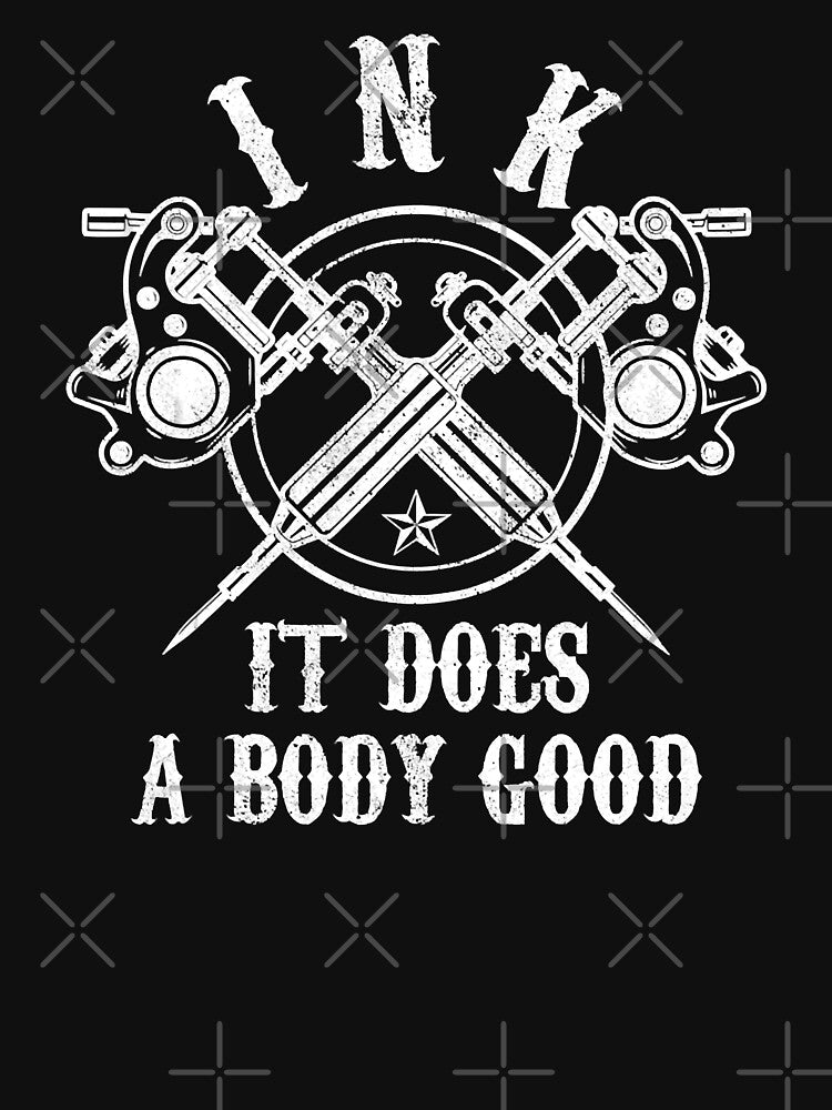 Ink It Does A Body Good Tattoo Guns Vintage Ink Inked Funny Tattoo Artist Gift by GardNewerd
