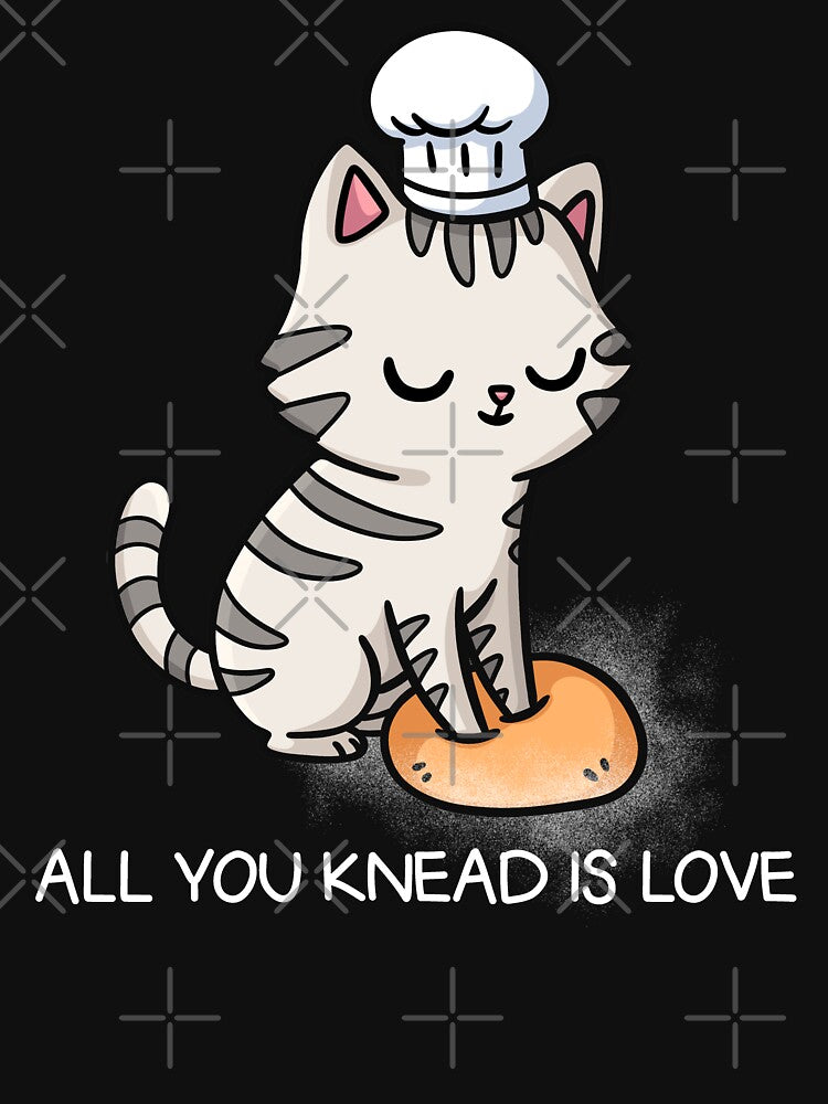 Baking Gift, All You Knead Is Love, Cat Love Baking | Cat Baking Biscuits by Mini Pandas