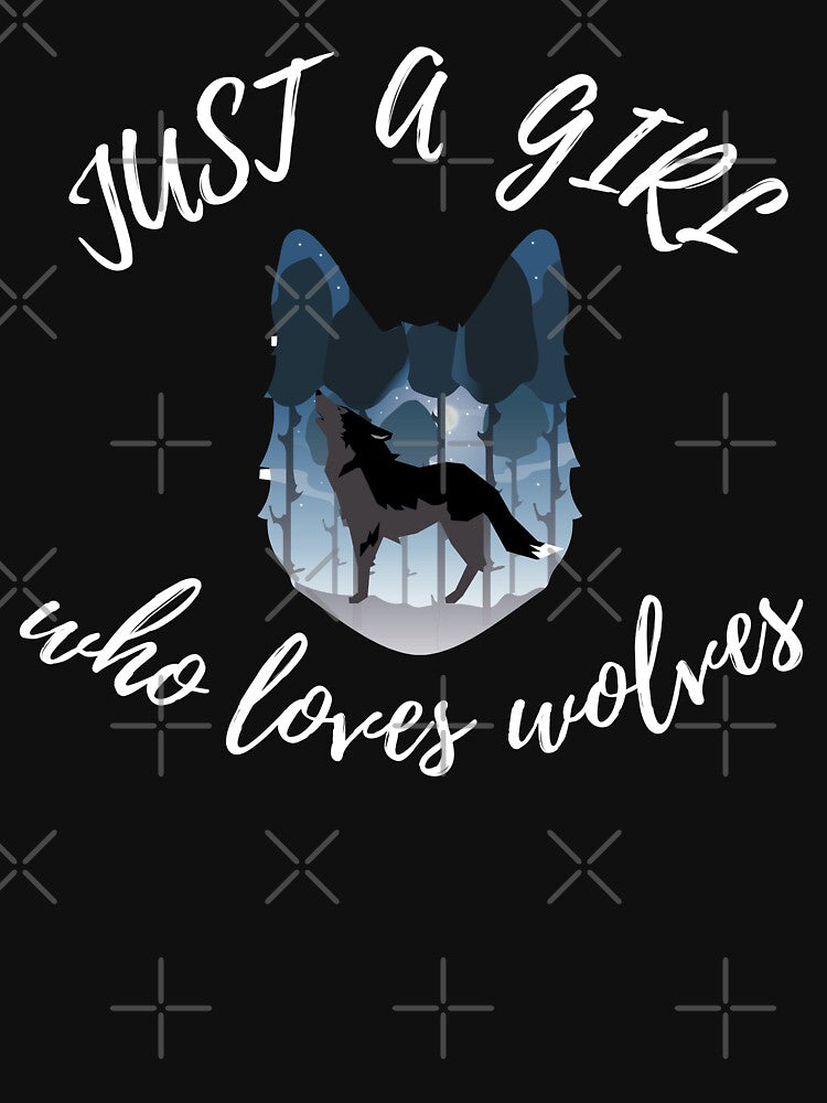 Just a Girl Who Loves Wolves Girls Gifts by DrSaou Sea