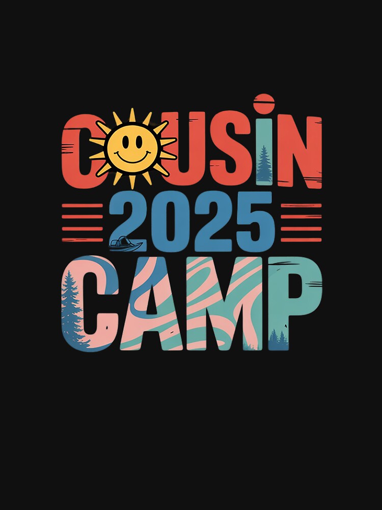 Womens Cousin Camp 2025 Camping Campfire Summer Vacation Family by angolinnArt