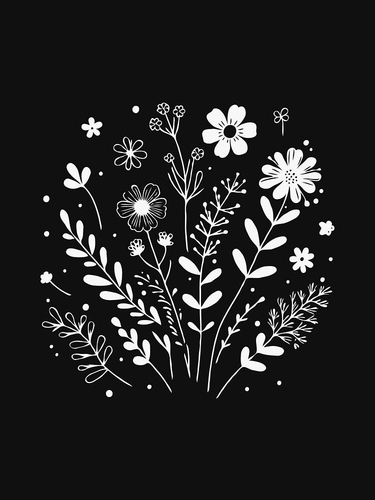 Aesthetic Floral T-Shirts, Gifts for Women, Flowers Crewneck Sweatshirt, Minimalist Tees, Floral Shirts for Women, Wild Flowers Graphic Tees by teecraftstudios