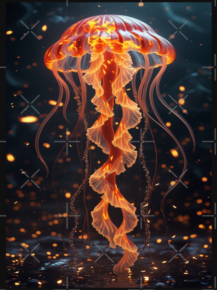 Flaming Jellyfish by Enchanting Art Vista