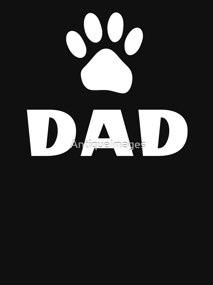 Dog Dad Paw Print Pet Owner Father by AntiqueImages