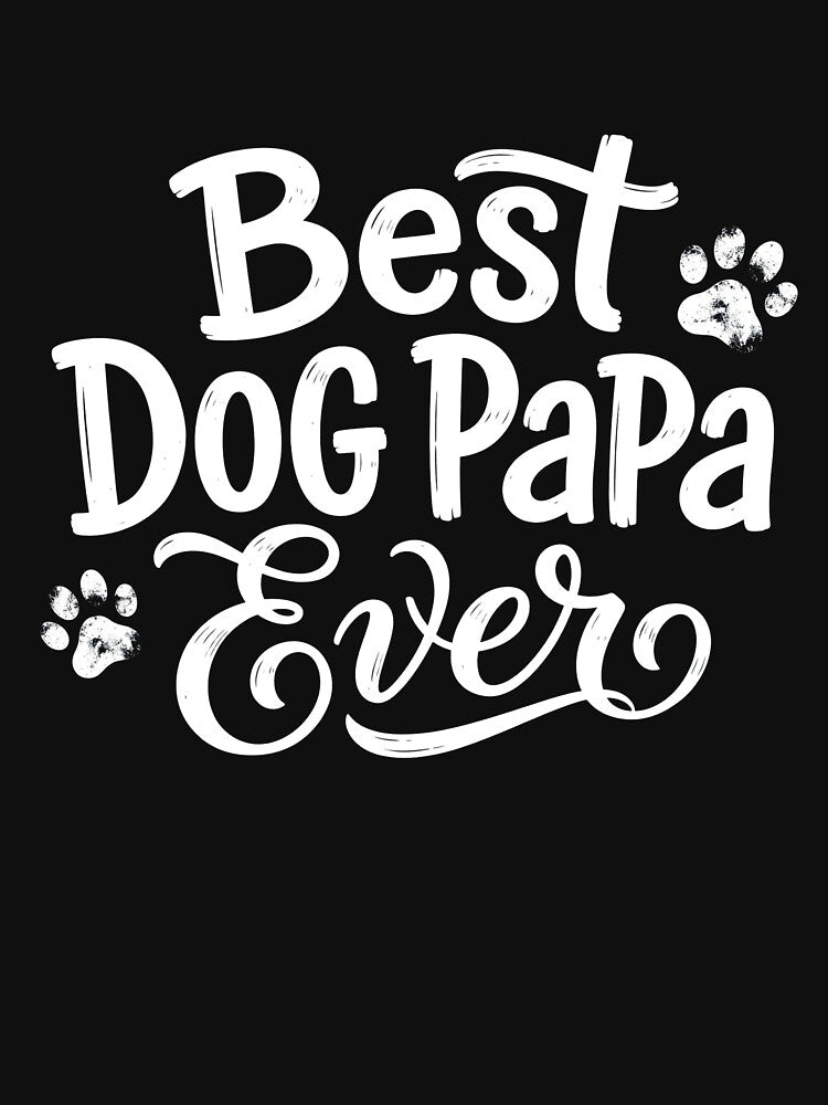 Best Dog Papa Ever Paw Print Vintage by GiaoCalonas