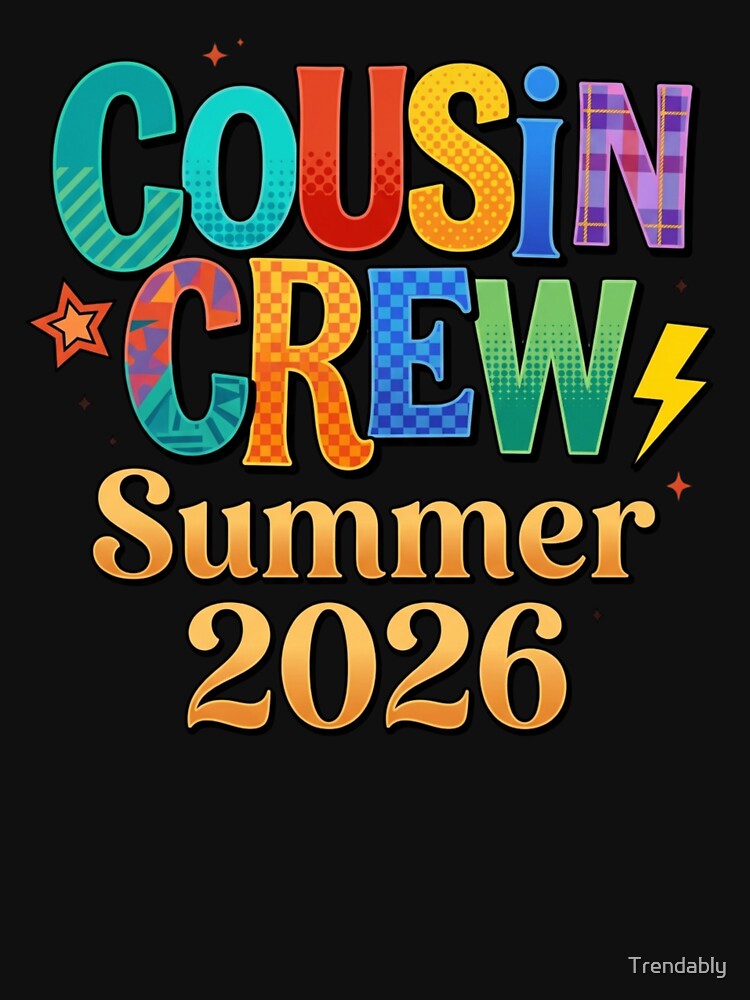 Cousin Crew Retro Summer Vacation Family Trip Matching Kids T-Shirt | Cute Family Reunion Graphic Gift by Trendably