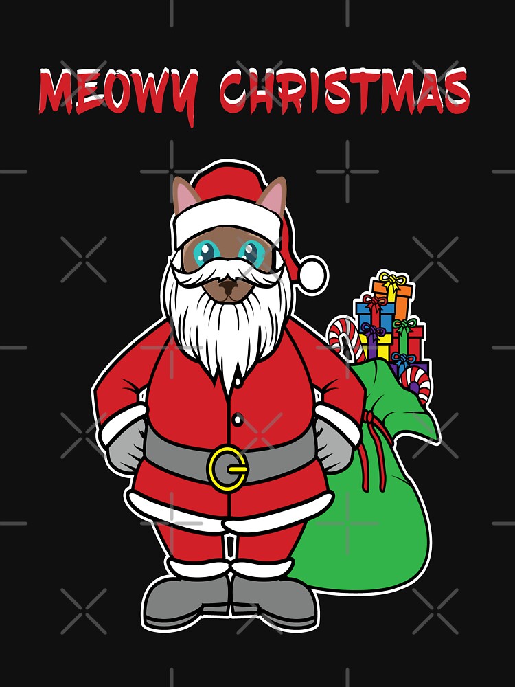 Meowy Christmas - Cat Santa Merry Christmas by madtoyman