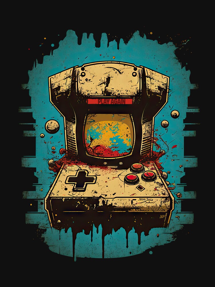 Retro Arcade Gaming Masterpiece T-Shirt: A Tribute to the Golden Age of Gaming by francodelgrando