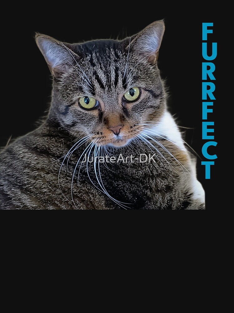 Furrfect Calming Tabby Cat Chonk Funny Pet Pun by JurateArt-DK