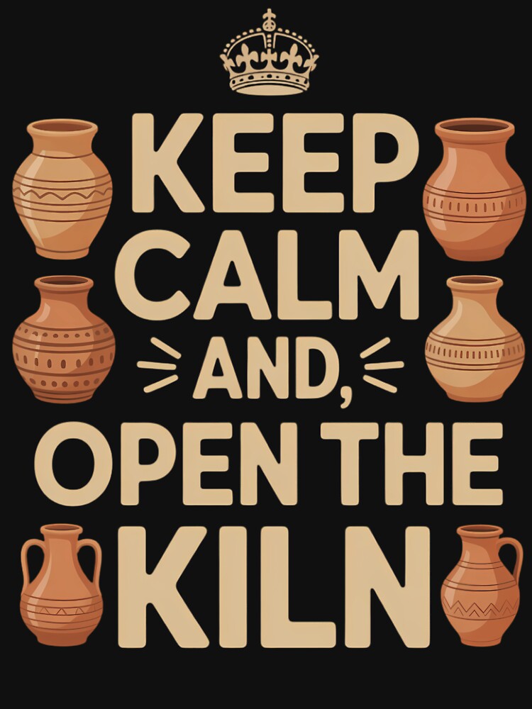 Clay Pottery and Ceramic Artist, Keep Calm and Open The Kiln by tiekanamac