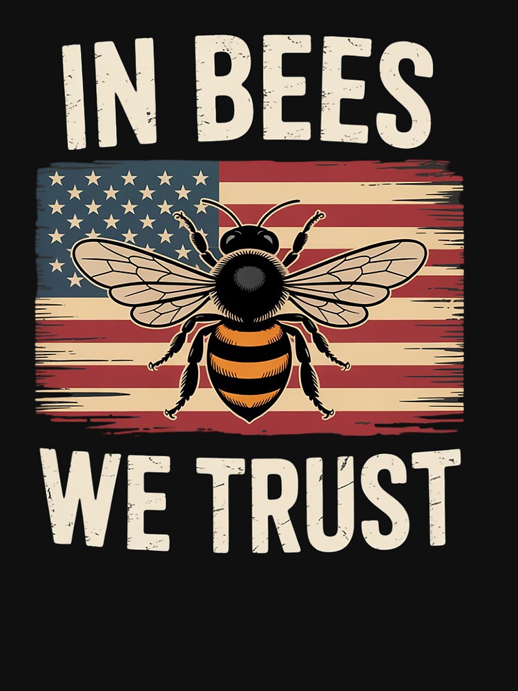 in Bees We Trust Beekeeper Honeybee Apiary Art by LittleDame