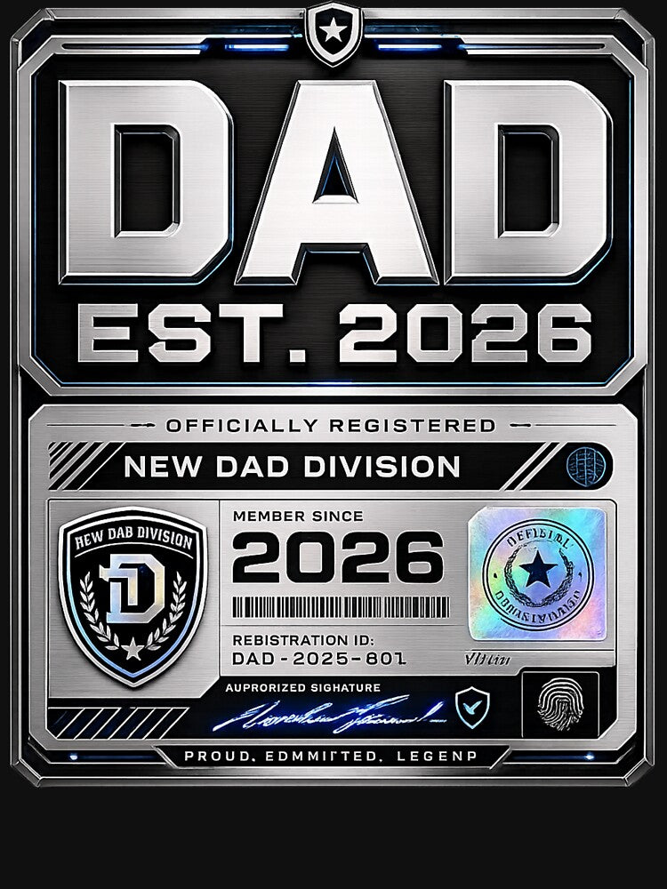 Dad Est 2026 Shirt, First Father's Day Gift, Officially Registered Dad by XYZ Studio