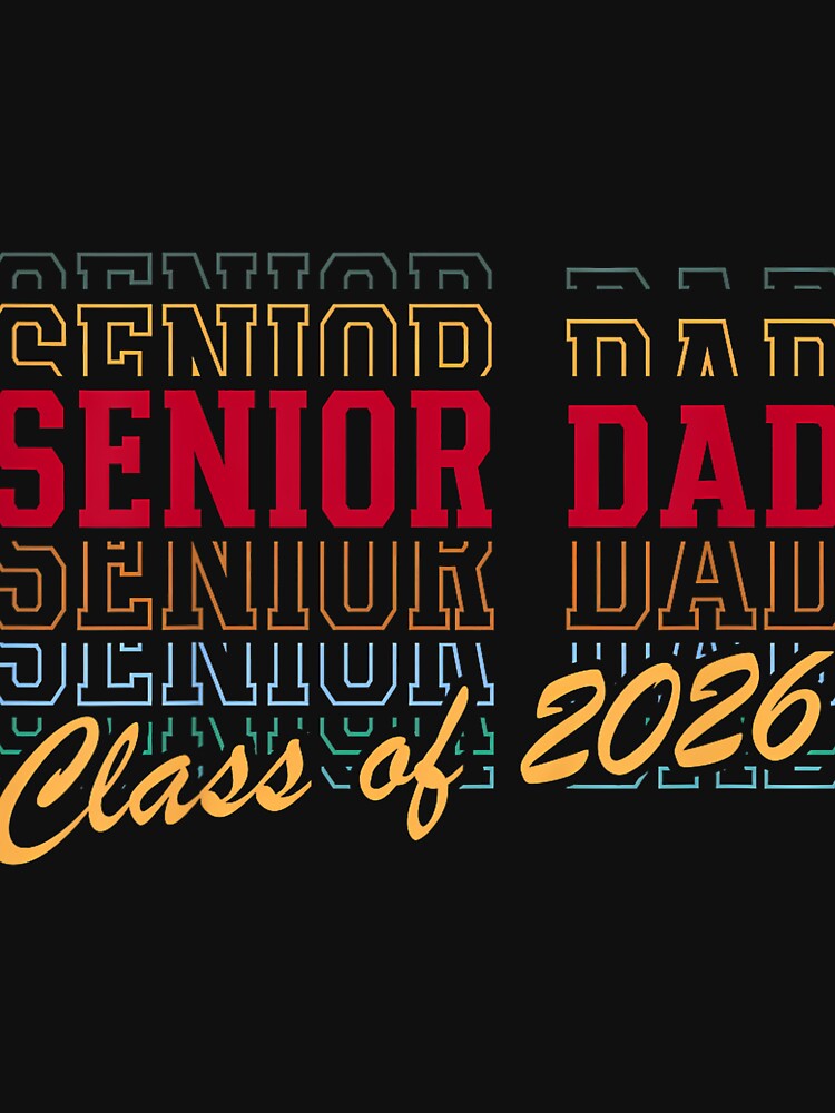 Senior Dad Class of 2026 Striped Graduate Father Graduation by GreggRoss