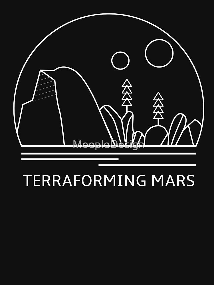 Terraforming Mars Minimalist Line Drawing - Board Game Inspired Graphic - Tabletop Gaming  - BGG by MeepleDesign