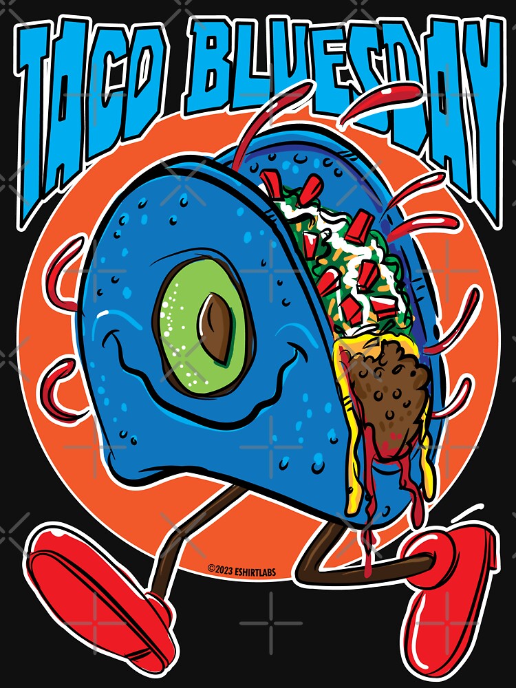 Blue Corn Taco on Taco Bluesday by eShirtLabs