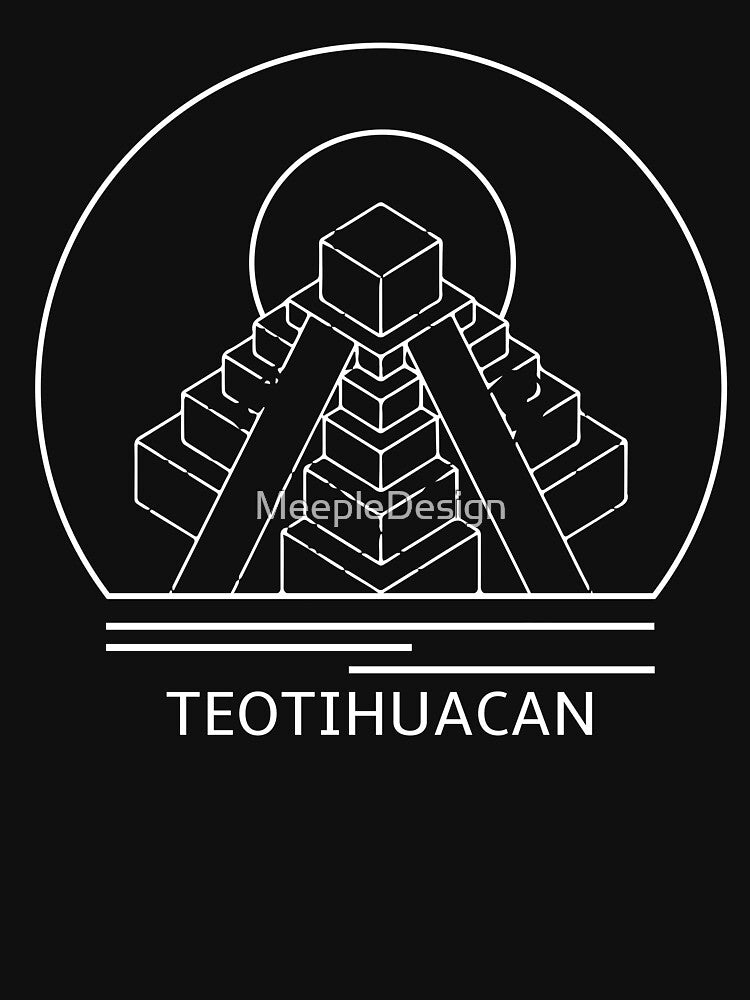 Teotihuacan Minimalist Line Drawing - Board Game Inspired Graphic - Tabletop Gaming  - BGG by MeepleDesign