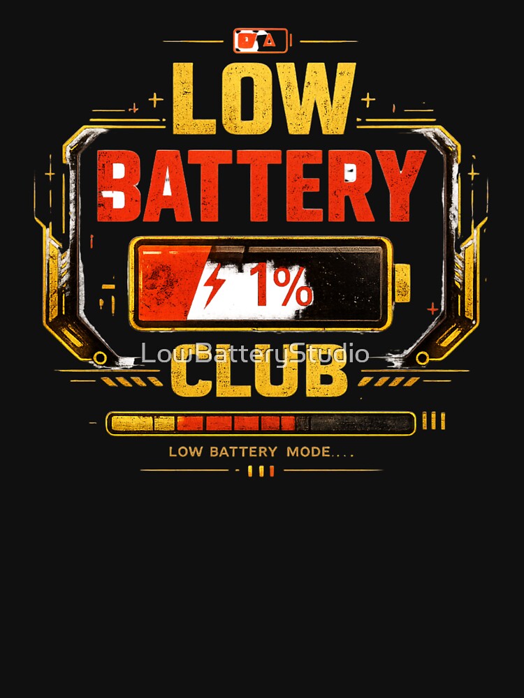 Low Battery Club Cyberpunk Introvert Design by LowBatteryStudio ⭐