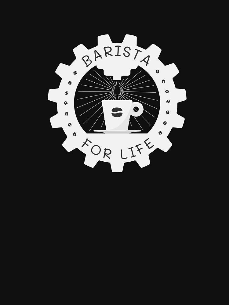 Barista For Life | Coffee Espresso Machine Barista Gear | Black by Teenker