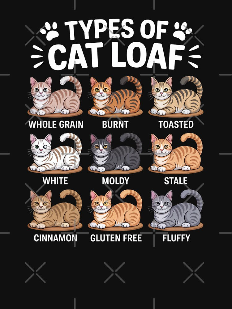 Funny CatLoaf Types Chart – Hilarious Cat Lover Design by Gogetgiggles