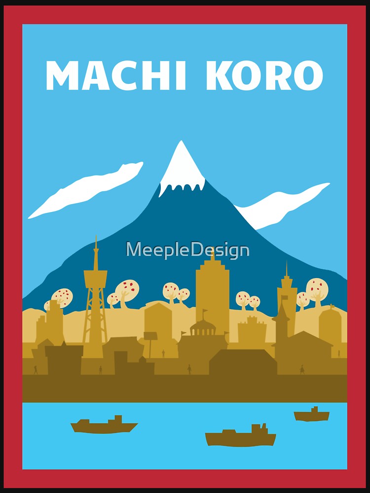 Machi Koro - Board Games - Minimalist Travel Poster Style - Board Game Art by MeepleDesign