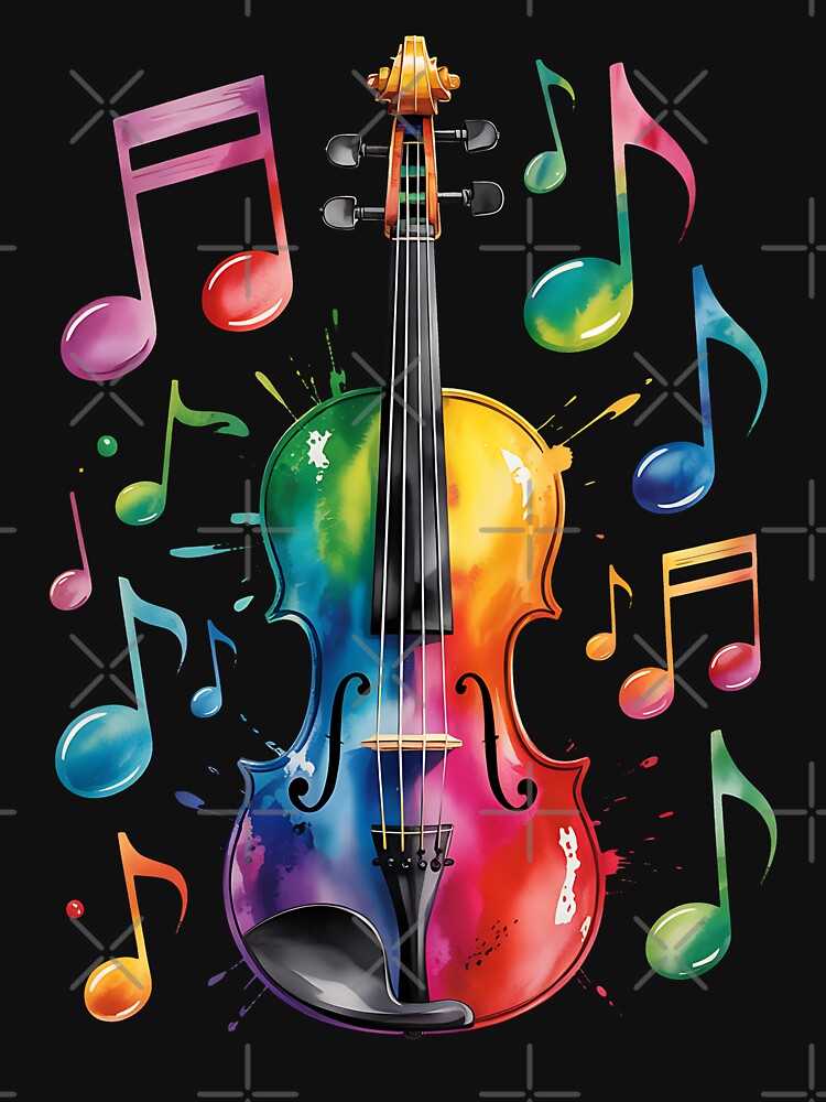 Cool Violin Art for Violin Teacher Violin Player by BakeryDozen