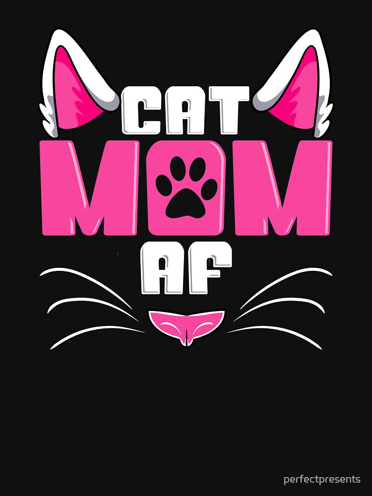 Funny Cat Mom AF Crazy Cat Lady Meme by perfectpresents
