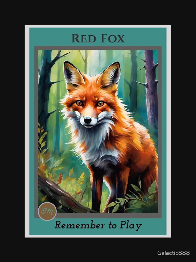 Red Fox – Remember to Play | Animal Totem Oracle Art by Galactic888