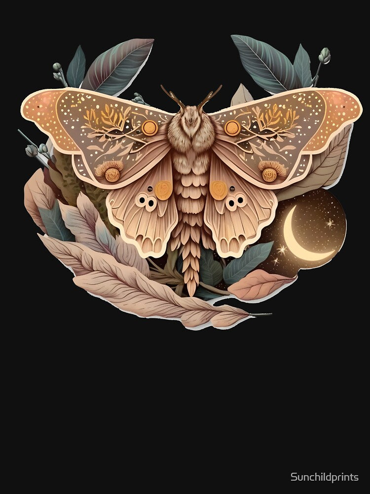 Moth and Moon by Sunchildprints
