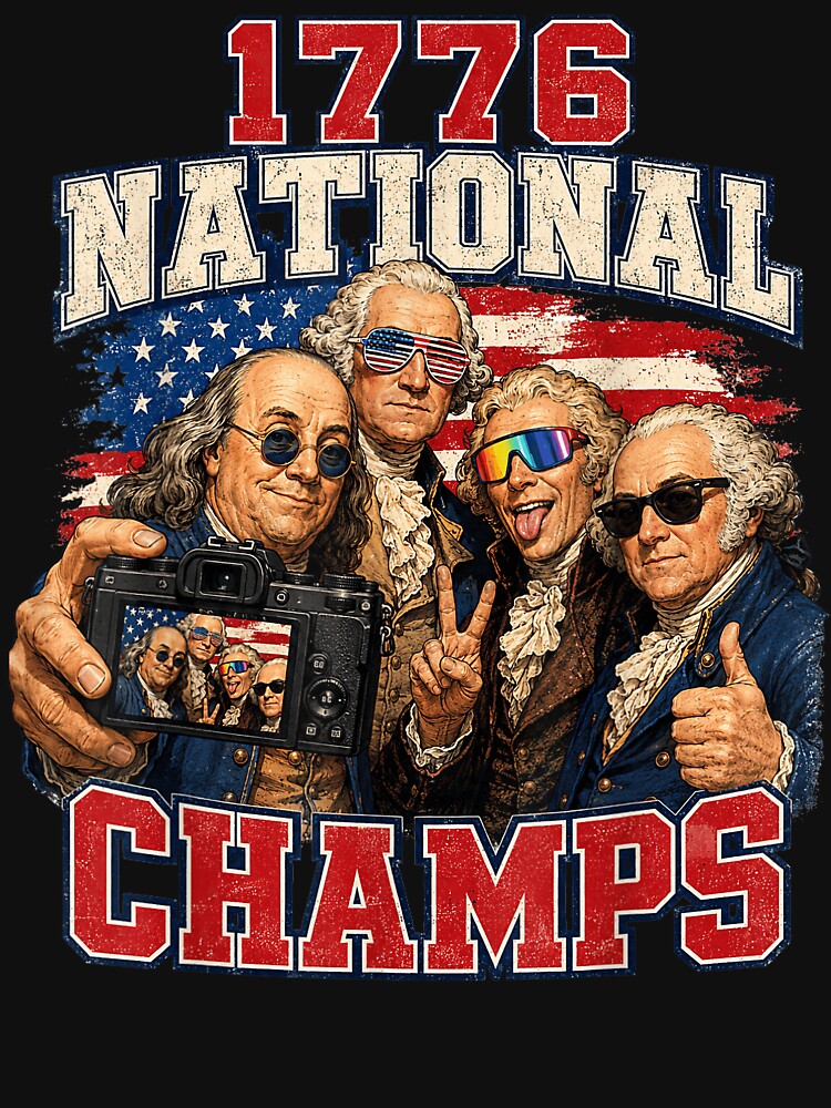 1776 National Champs Patriotic Founding Fathers America First by Glow-Paw-Studio