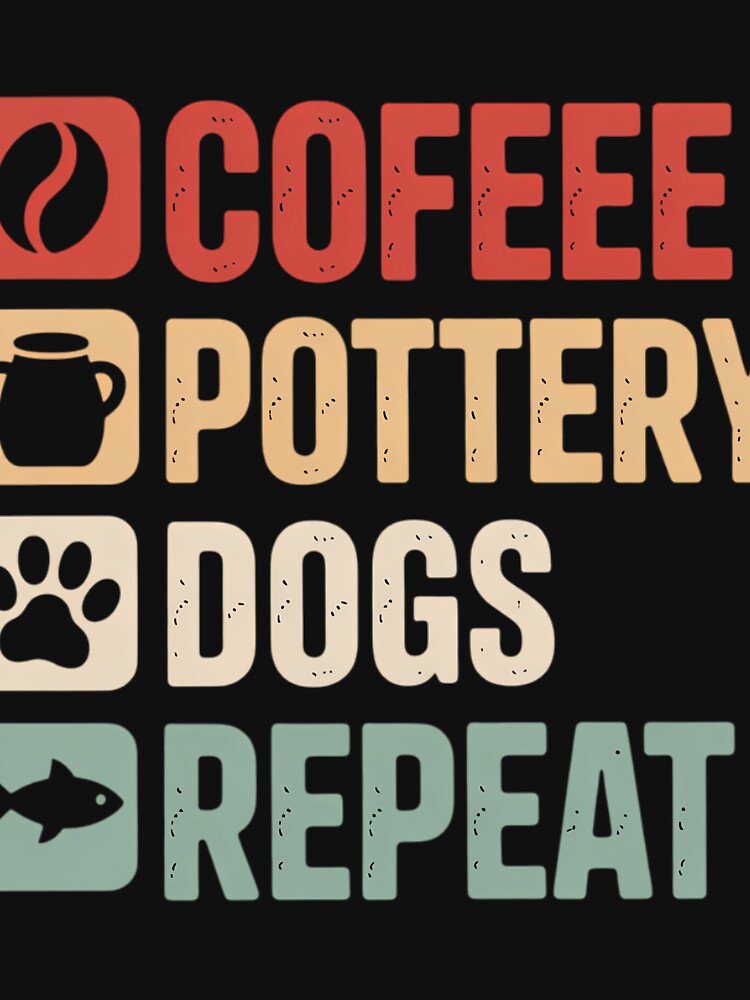 Coffee Pottery Dogs Repeat Pottery Clay Artist Pottery by lilensgavadur
