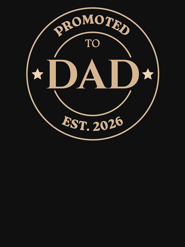 Promoted to Dad 2026 – Gold Vintage Badge by MadeByMira