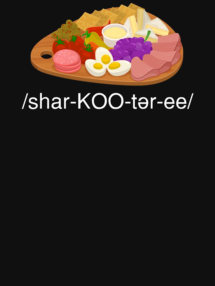 French Pronunciation Charcuterie Cheese Board graphic by jakehughes2015