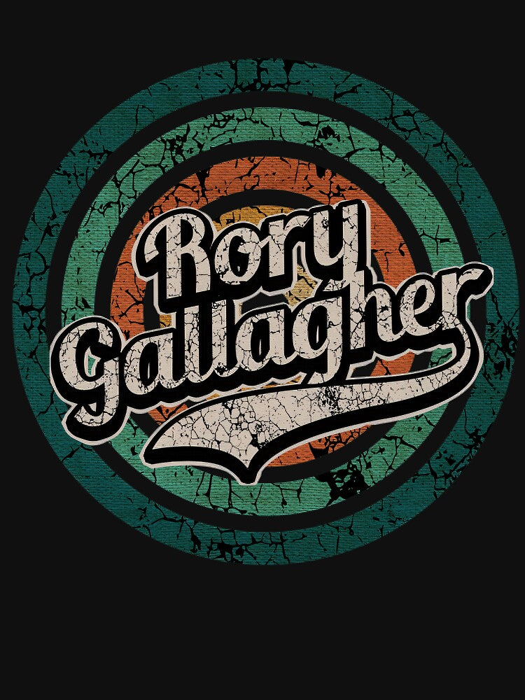 Rory Gallagher Retro Circle Crack Vintage For Pub Rock Listeners, Gift For Irish Blues Lovers by DylanLynchs
