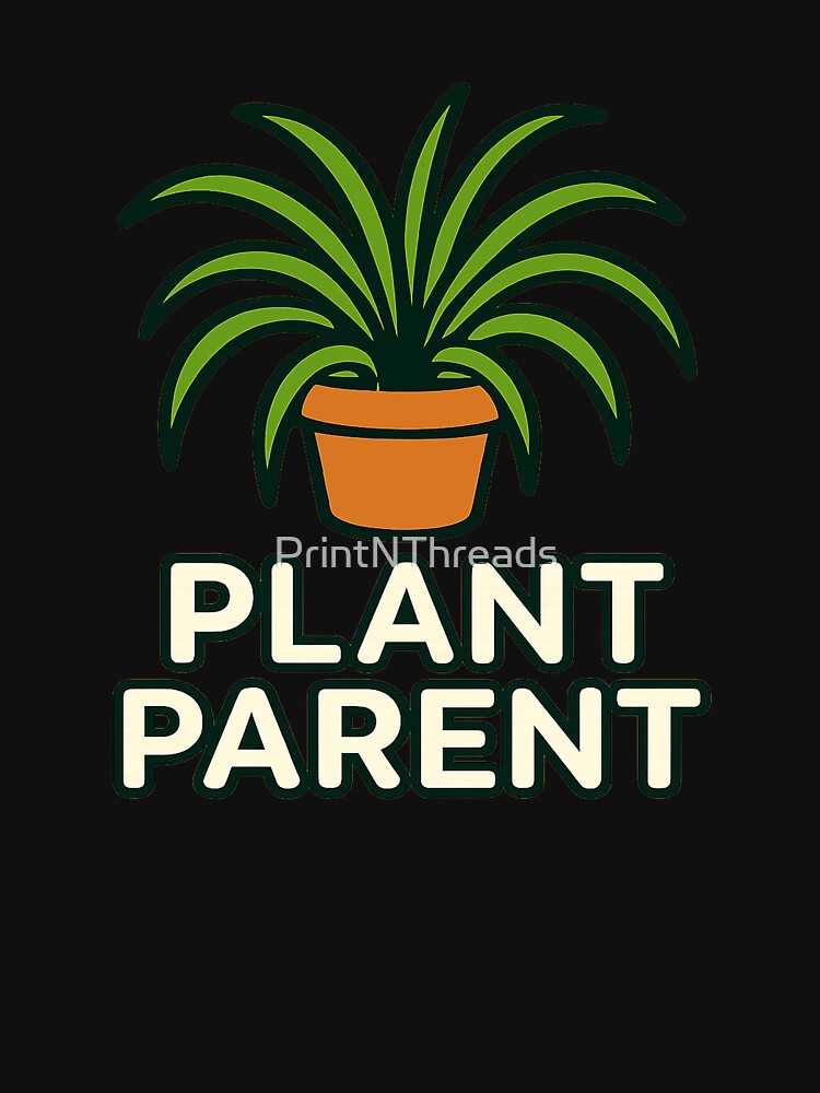 Plant Parent – Cute Cartoon Spider Plant by PrintNThreads