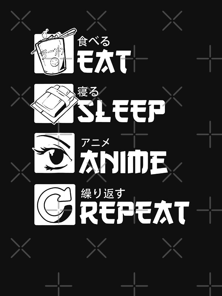 Eat Sleep Anime Repeat by kukuhivanart