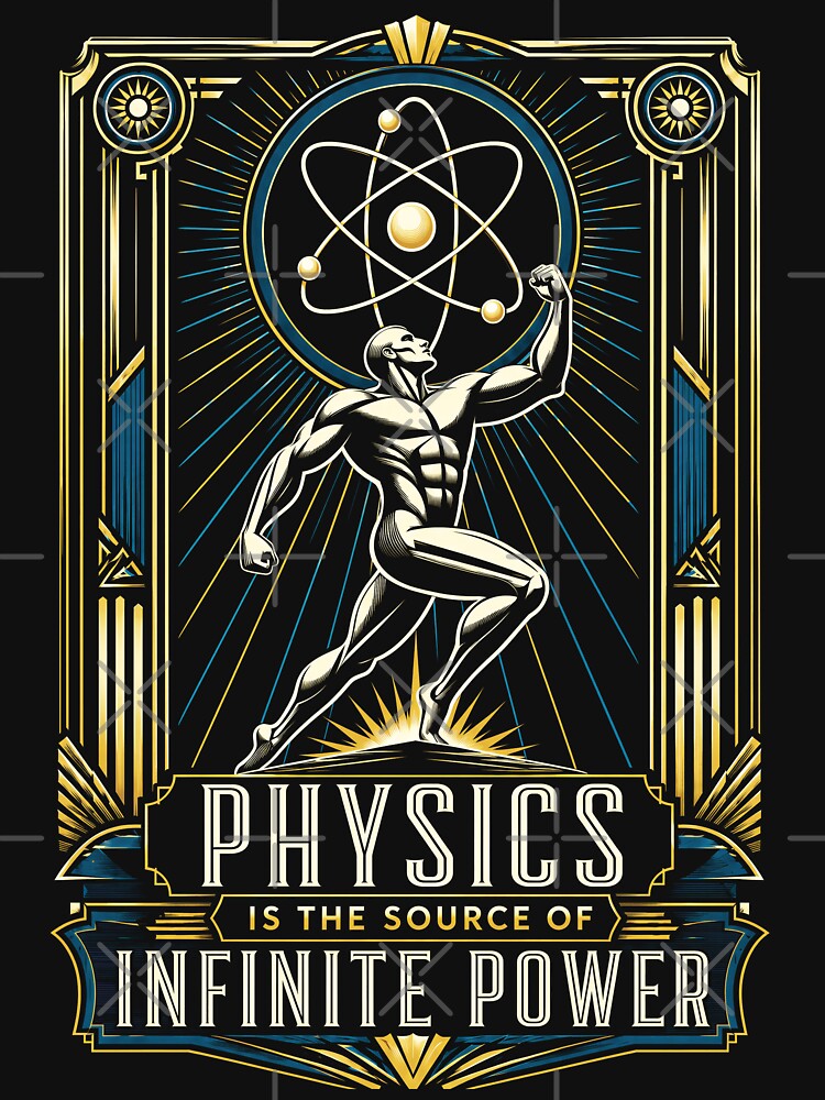 Physics Infinite Power Art Deco Science by Victor Shadehorn