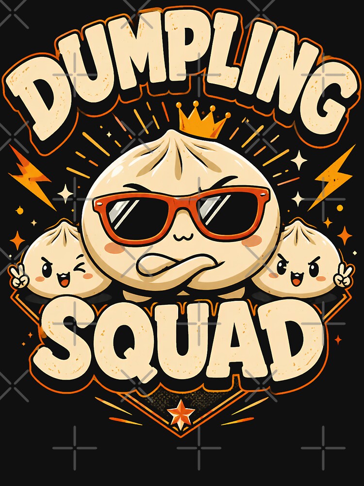 Vintage Dumpling Squad Shirt, Funny Soup Dumplings Tee, Asian Cuisine Foodie Gift for Friends or Food Lovers by THREE LITTLE BEANS